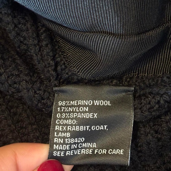 Per Se Black Teddy Jacket with Fur Accents - Picture 6 of 8